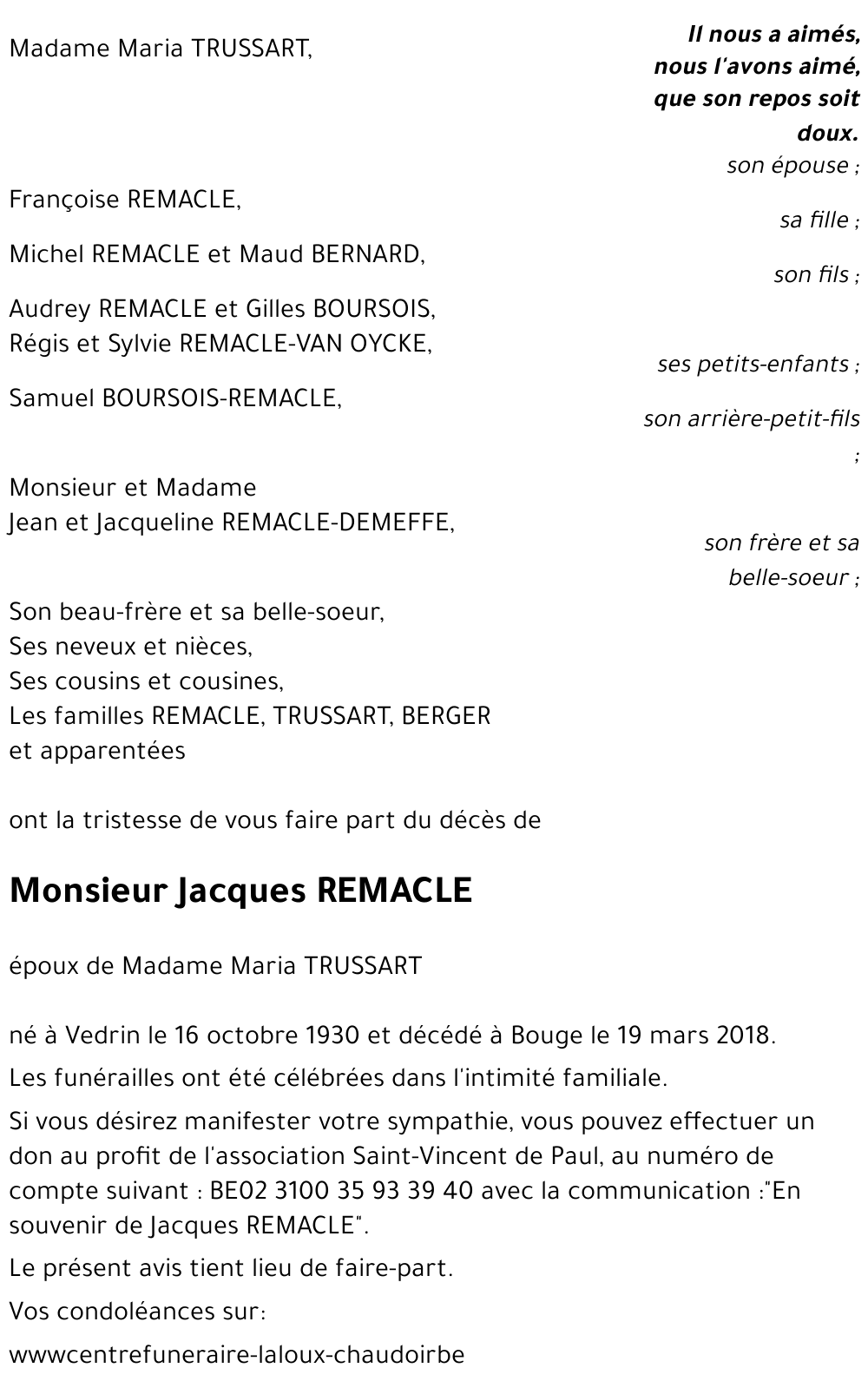 Jacques REMACLE