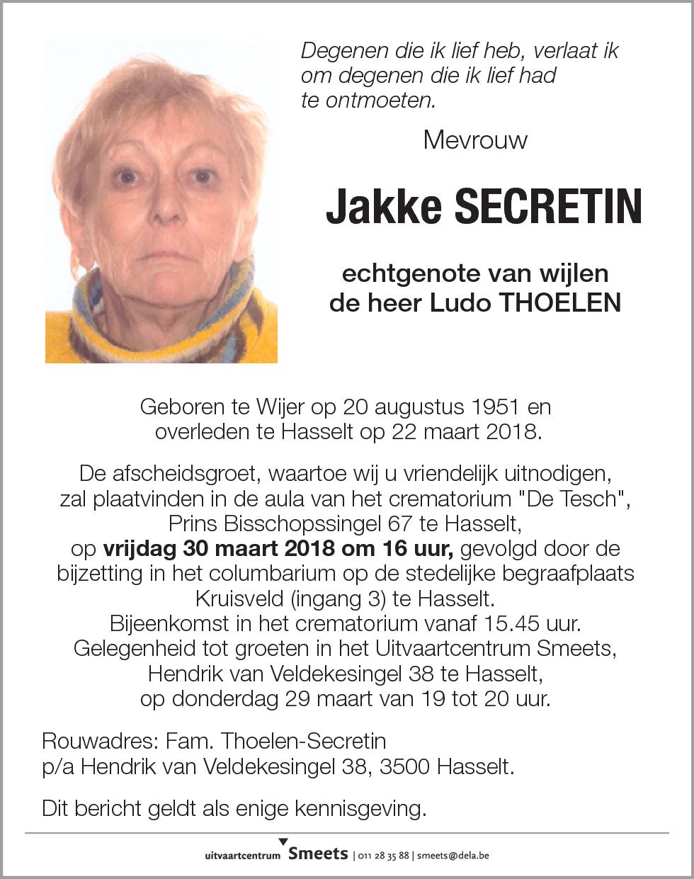 Jakke Secretin
