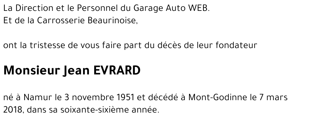 Jean EVRARD