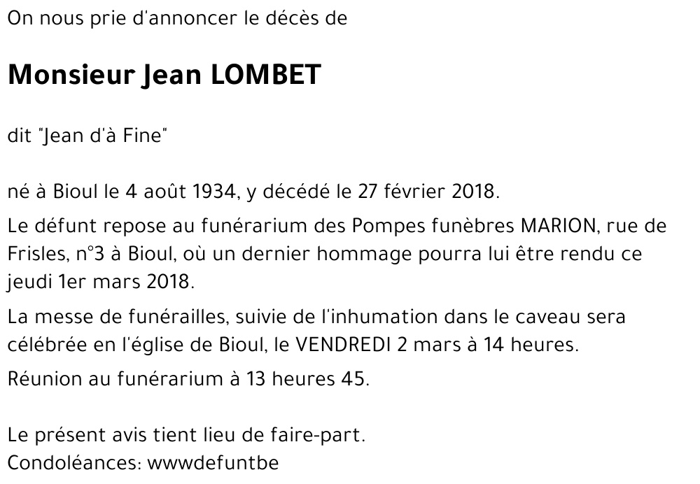 Jean LOMBET
