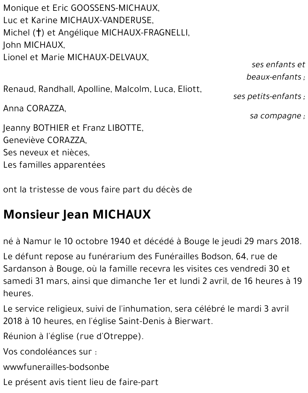 Jean MICHAUX