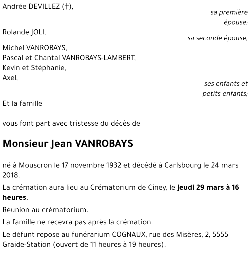 Jean VANROBAYS