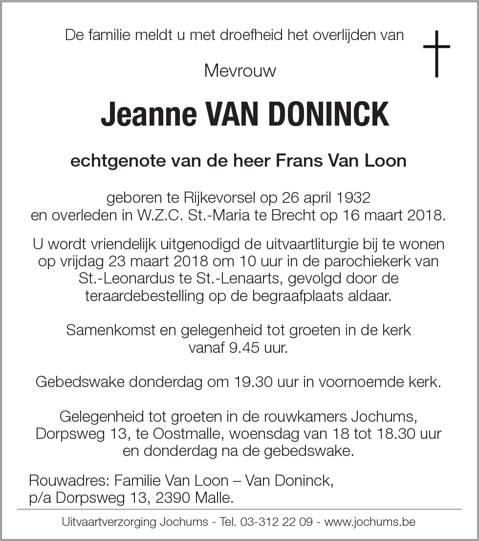 Jeanne Van Doninck