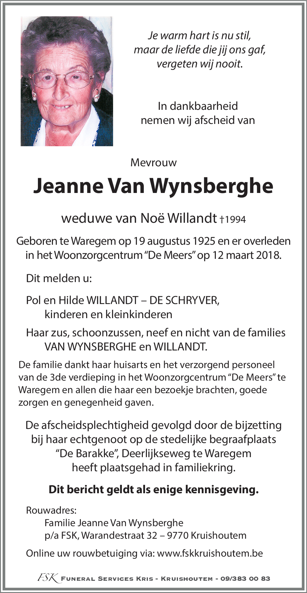 Jeanne Van Wynsberghe