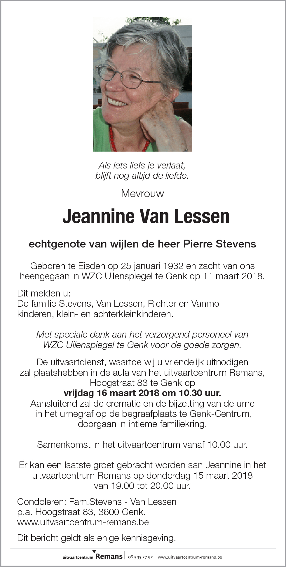 Jeannine Van Lessen