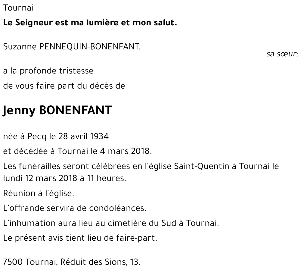 Jenny BONENFANT