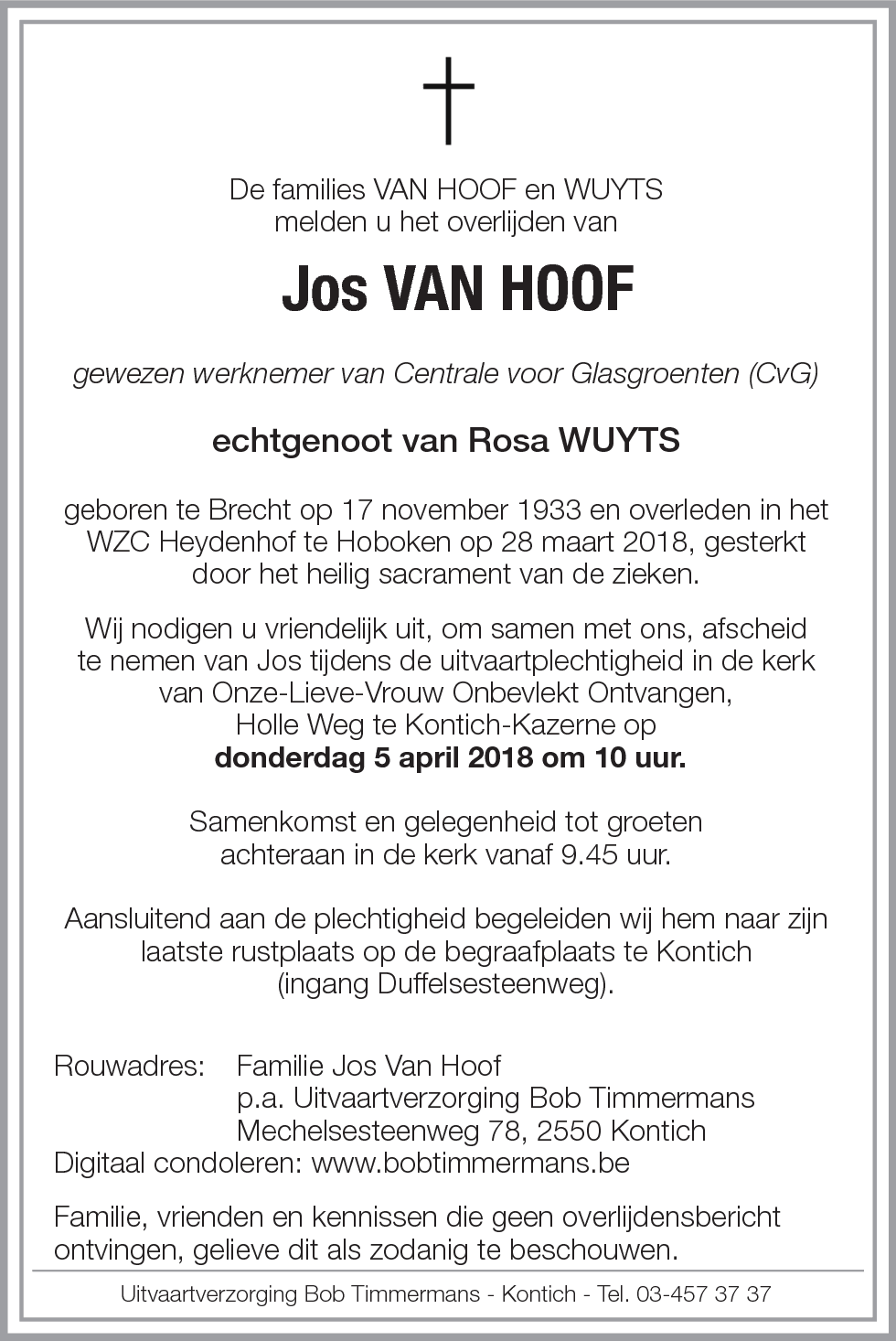 Joannes Van Hoof
