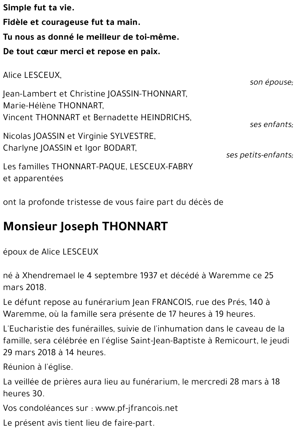 Joseph THONNART