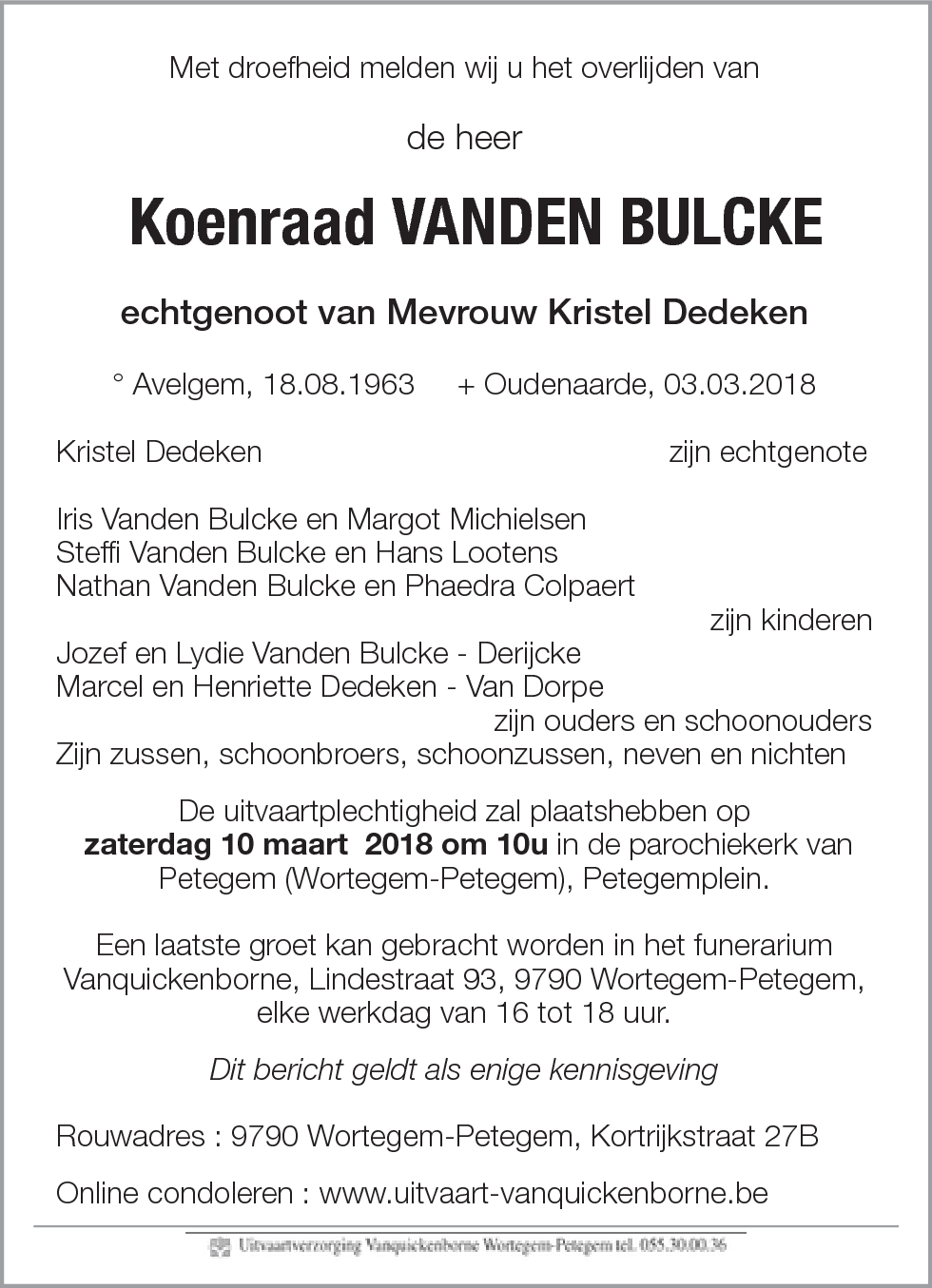 Koenraad VANDENBULCKE