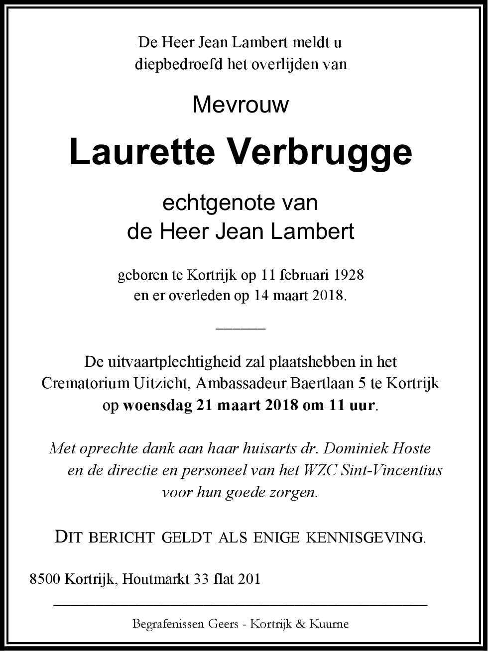 Laurette VERBRUGGE