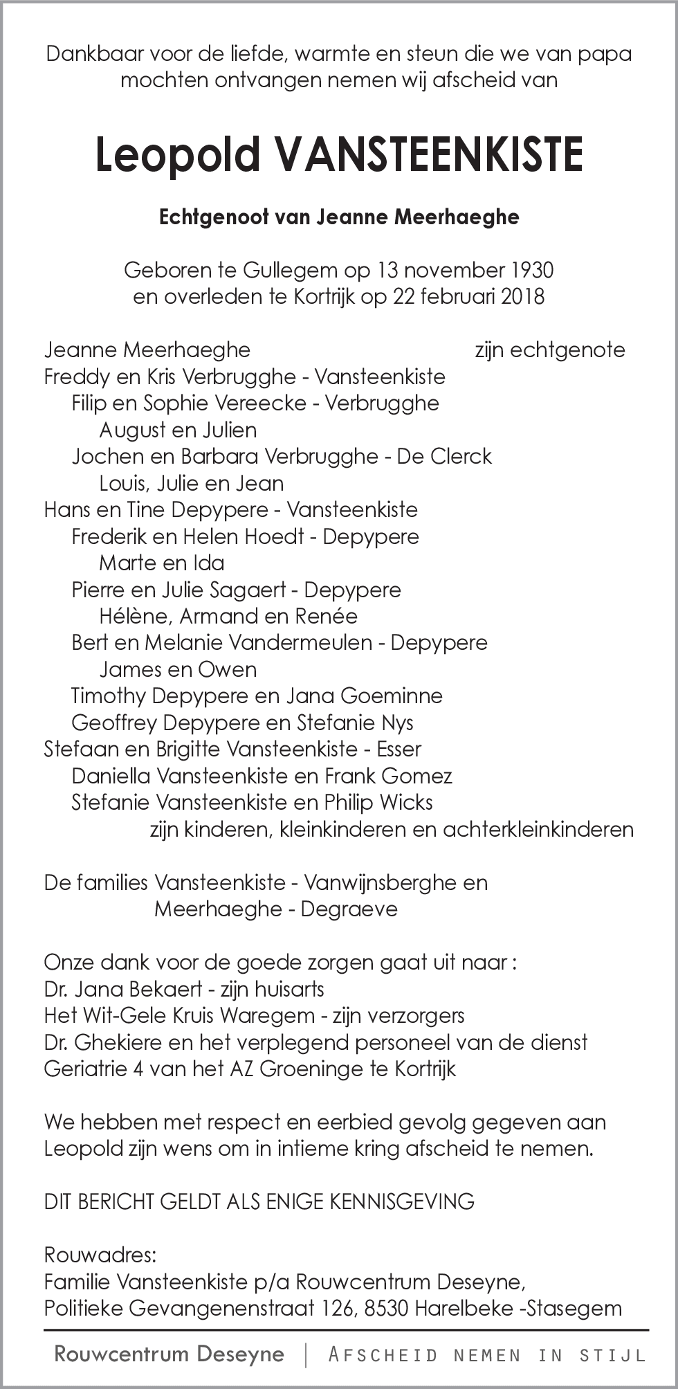 Leopold Vansteenkiste