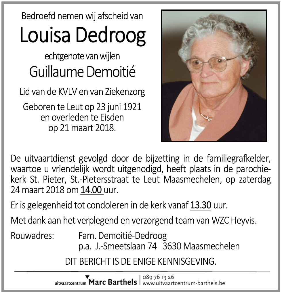 Louisa Dedroog