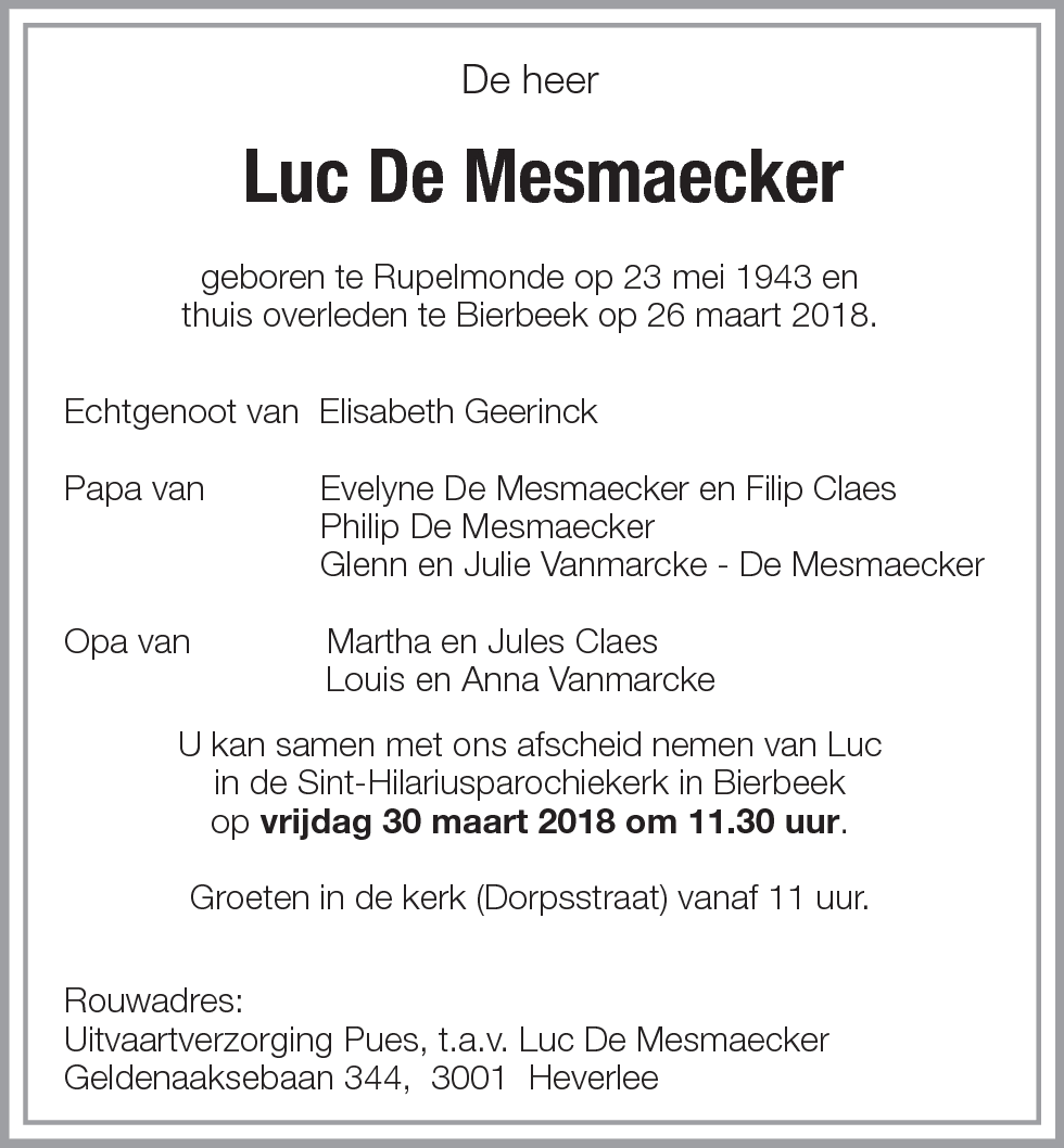 Luc De Mesmaecker