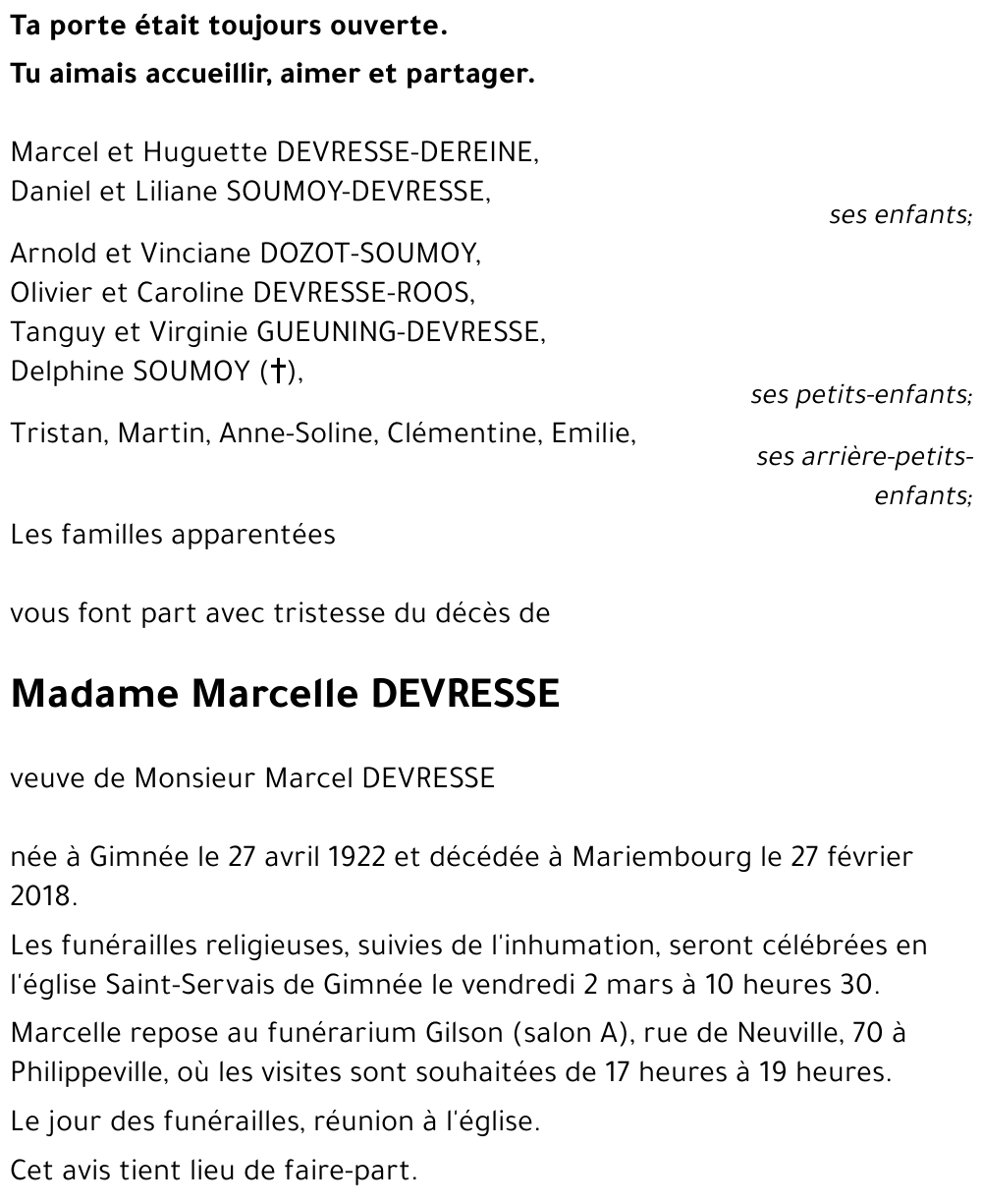 Marcelle DEVRESSE