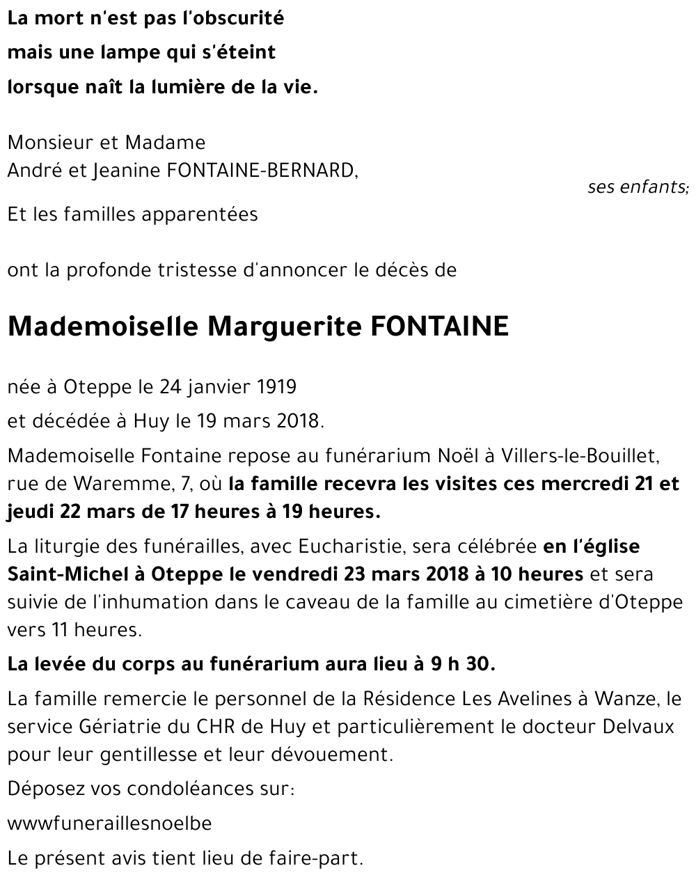Marguerite FONTAINE