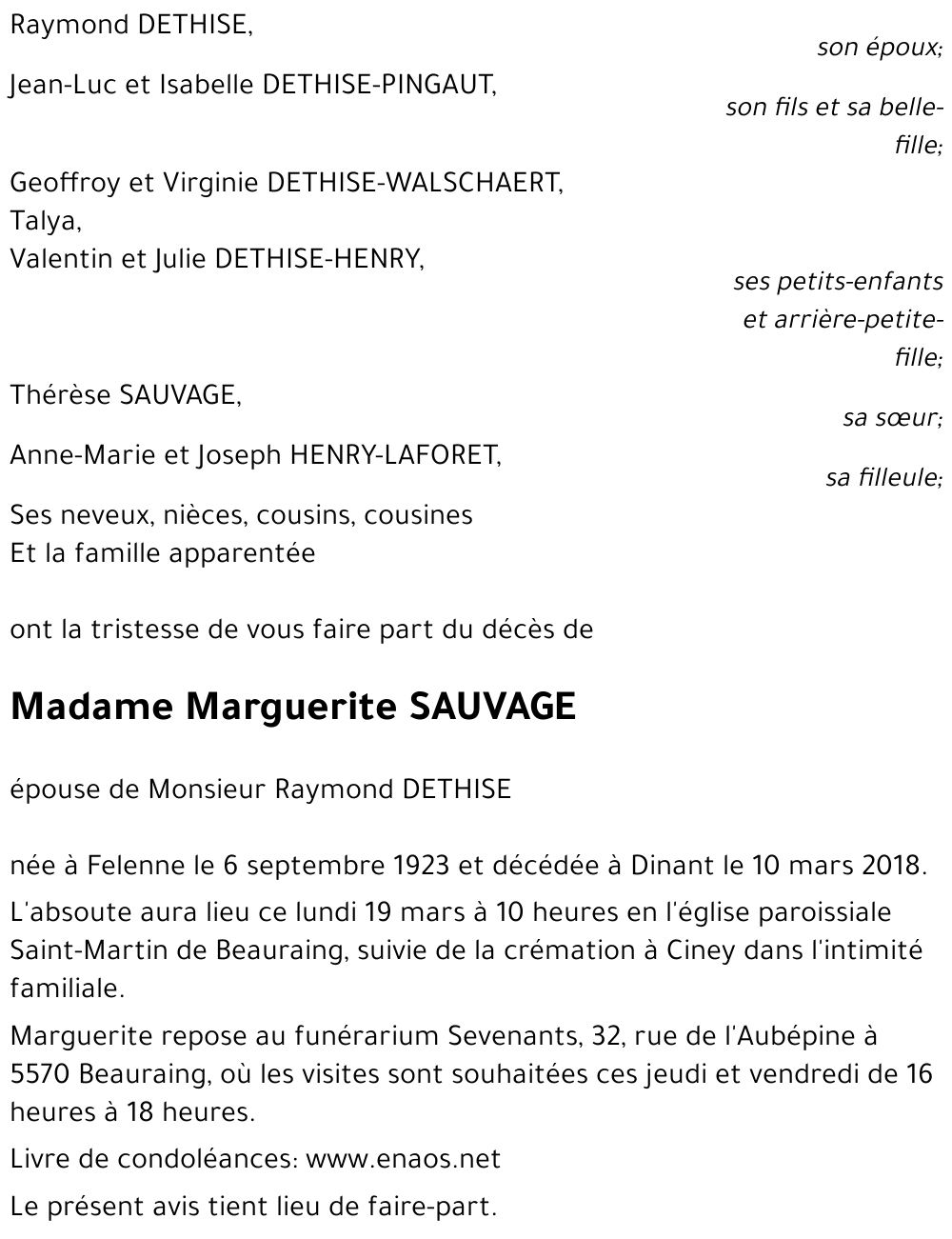Marguerite SAUVAGE