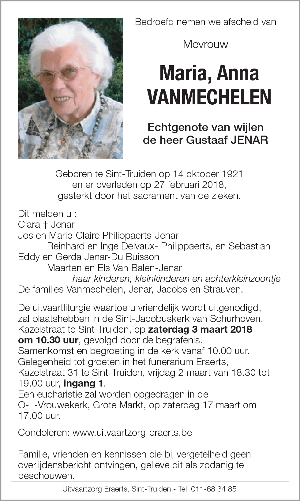 Maria, Anna Vanmechelen