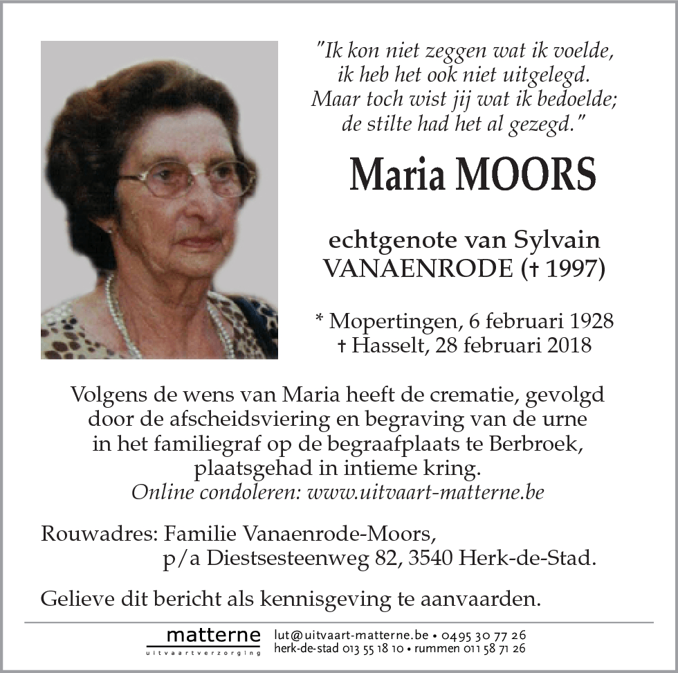 Maria Moors