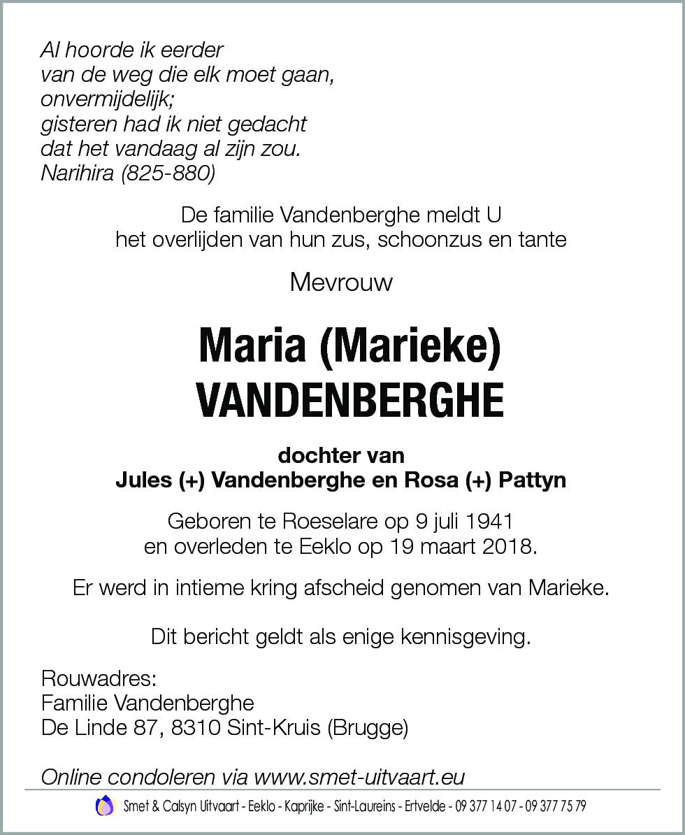 Maria Vandenberghe