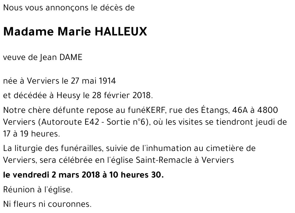 Marie HALLEUX