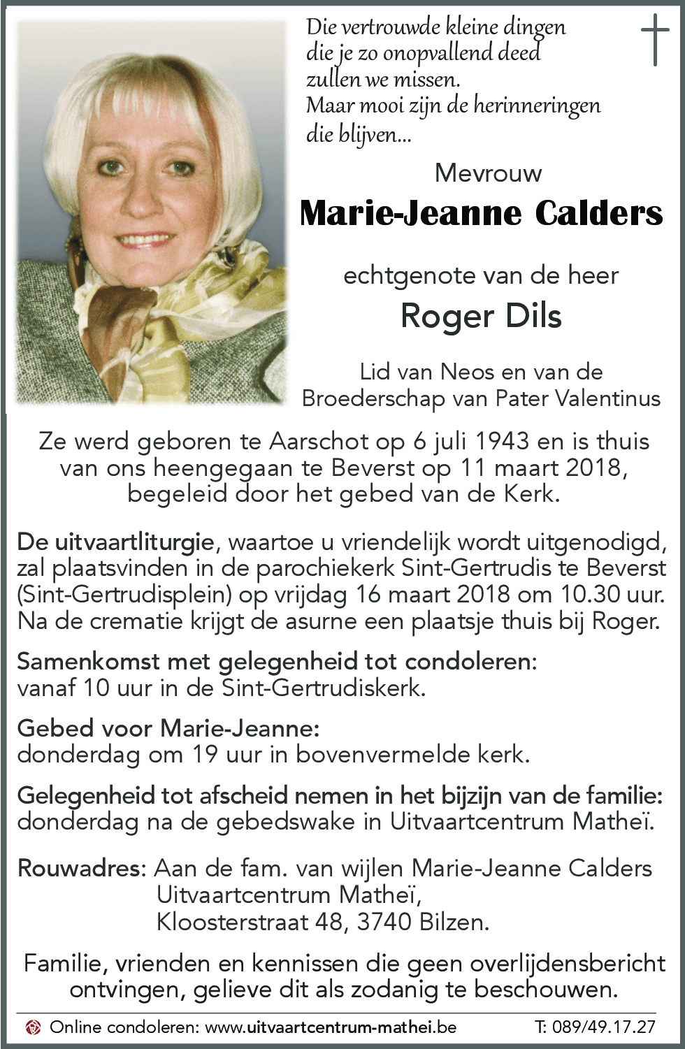 Marie-Jeanne CALDERS