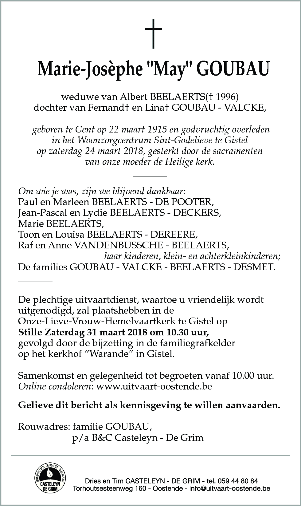 Marie-Josèphe Goubau