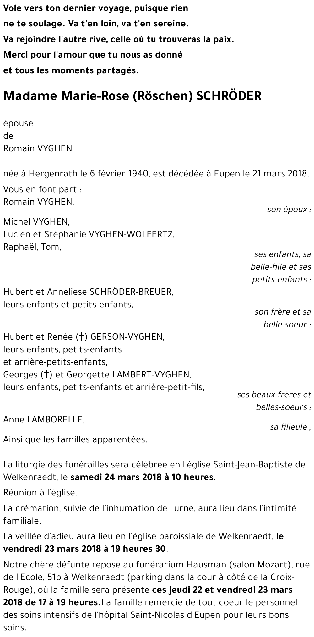 Marie-Rose SCHRÖDER