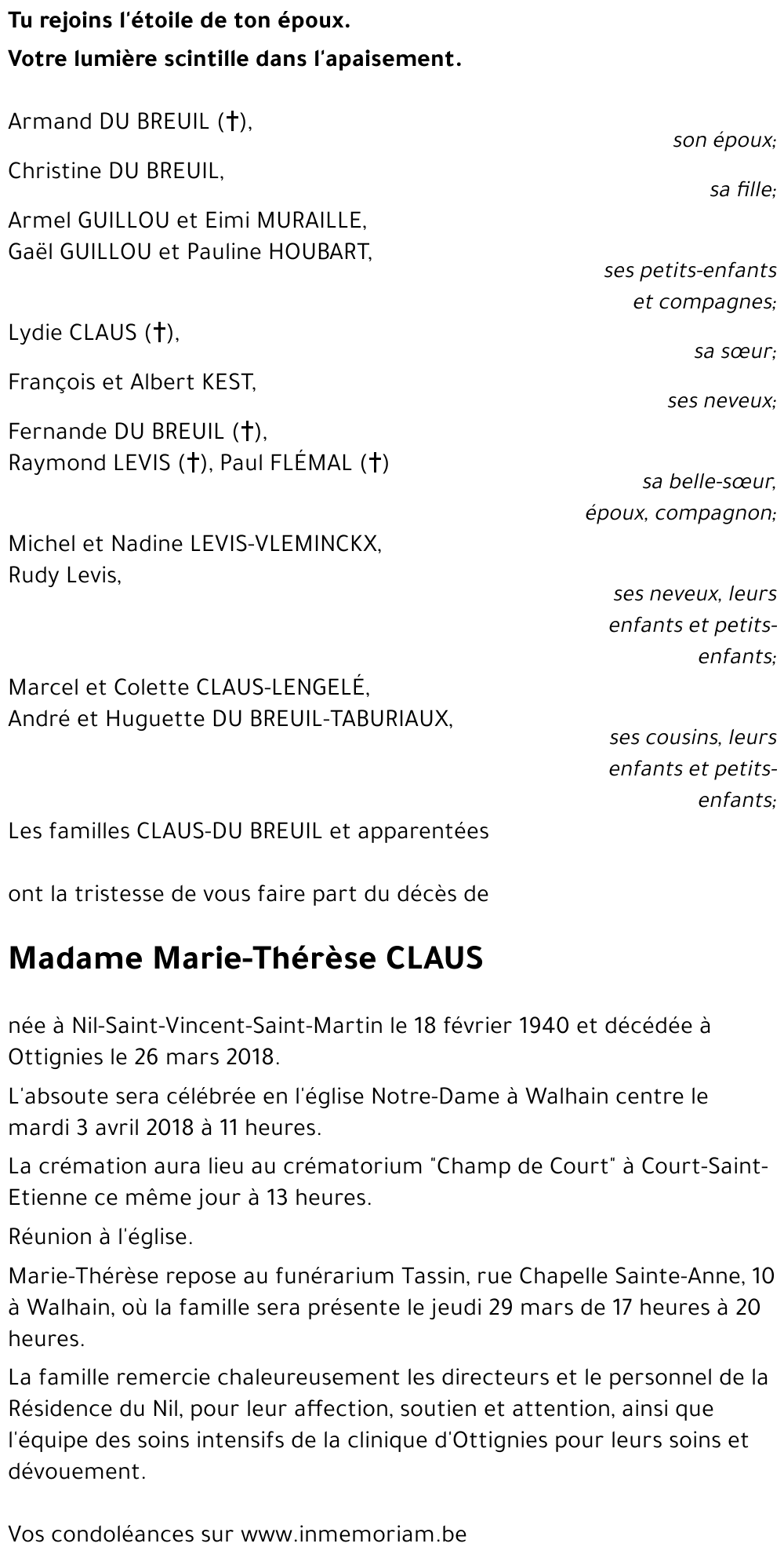 Marie-Thérèse CLAUS