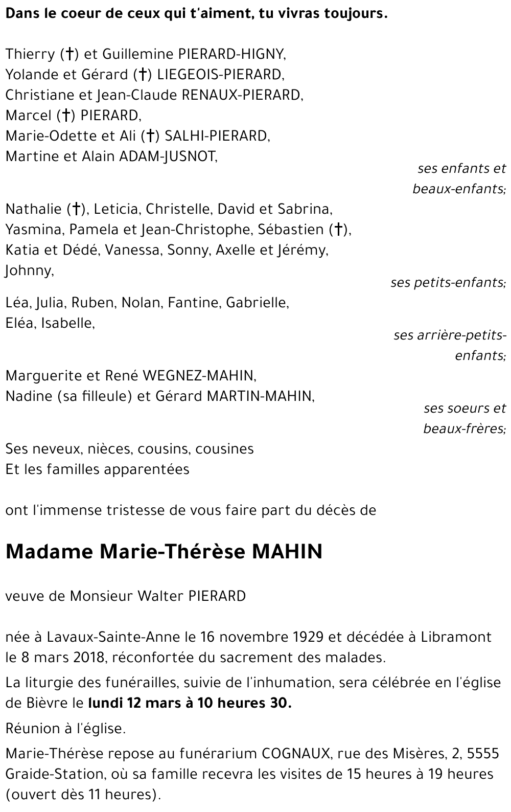 Marie-Thérèse MAHIN