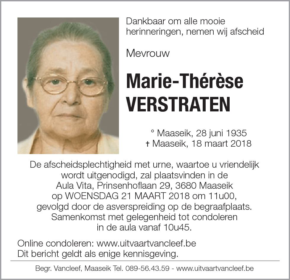 Marie-Thérèse Verstraten