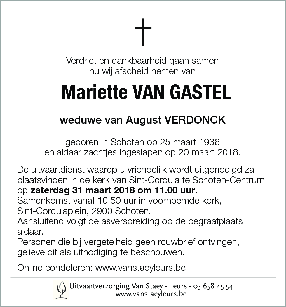 Mariette Van Gastel