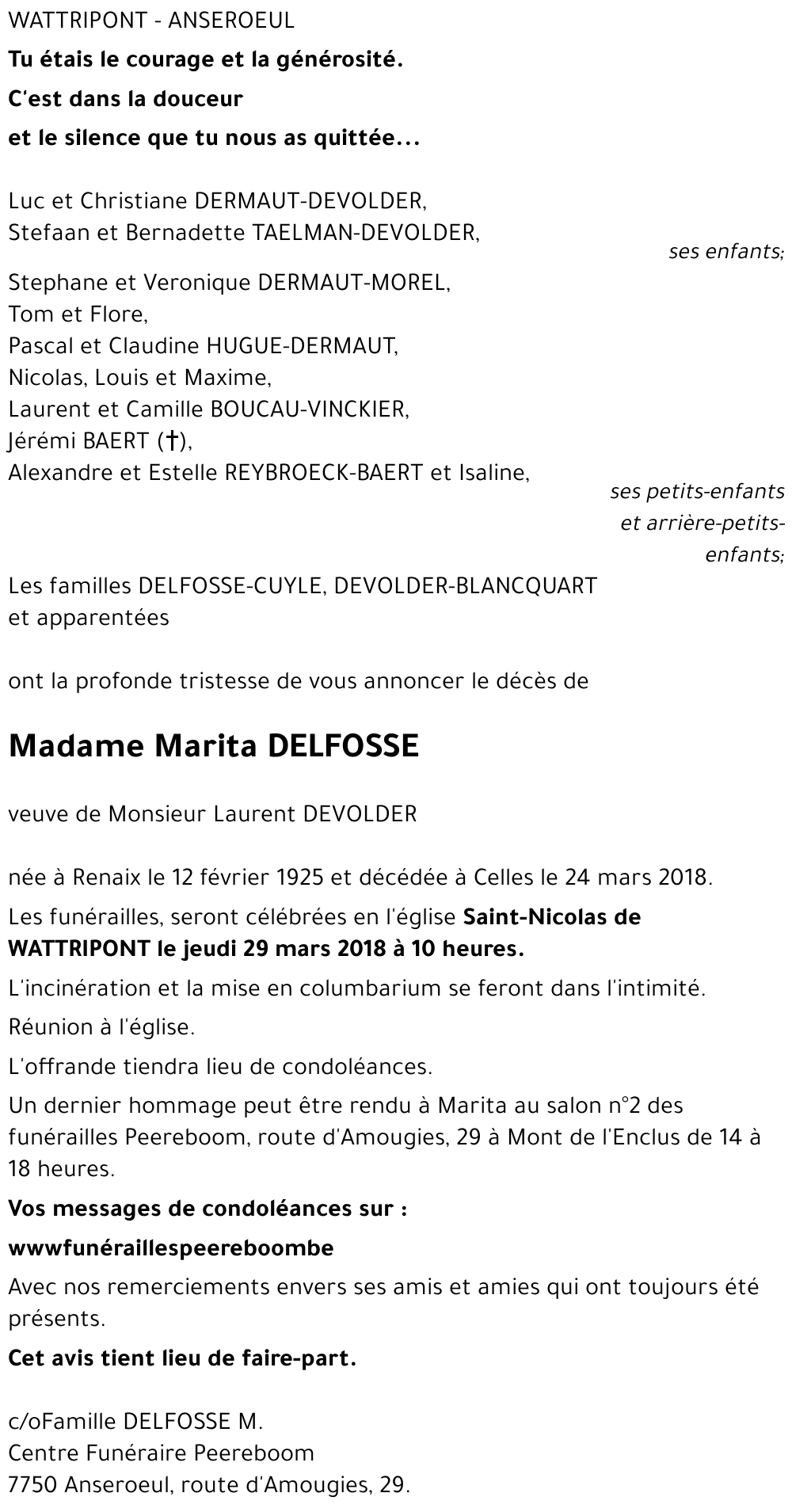 Marita DELFOSSE