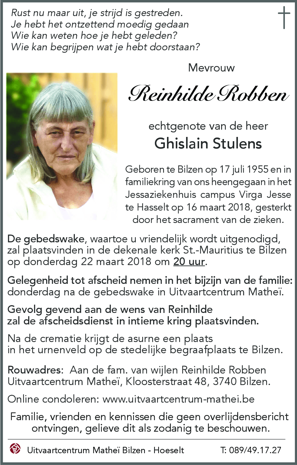 Reinhilde ROBBEN