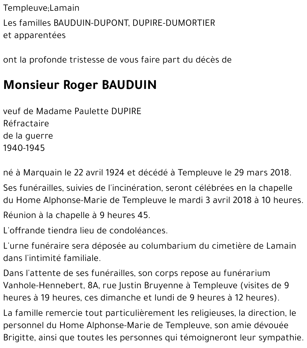 Roger BAUDUIN
