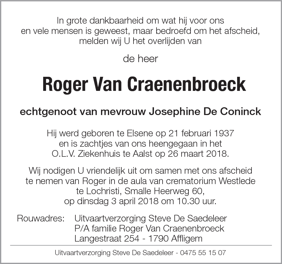Roger Van Craenenbroeck