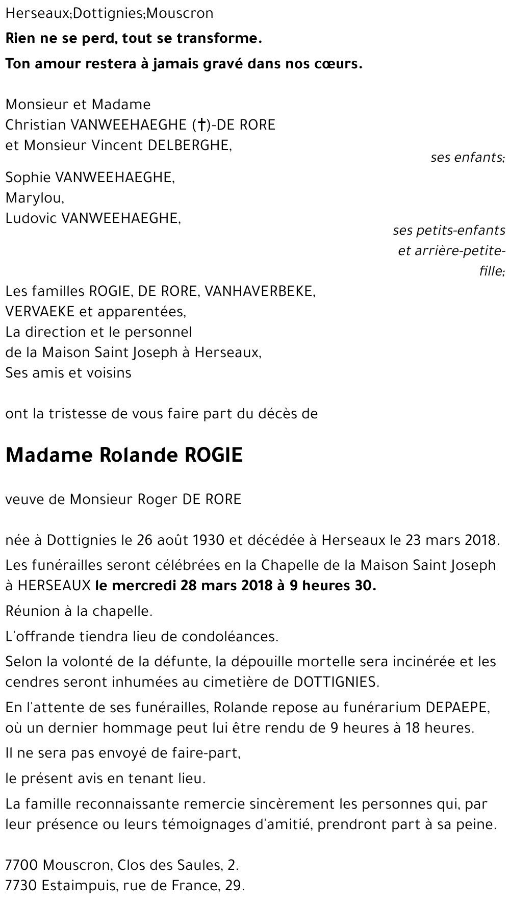 Rolande ROGIE