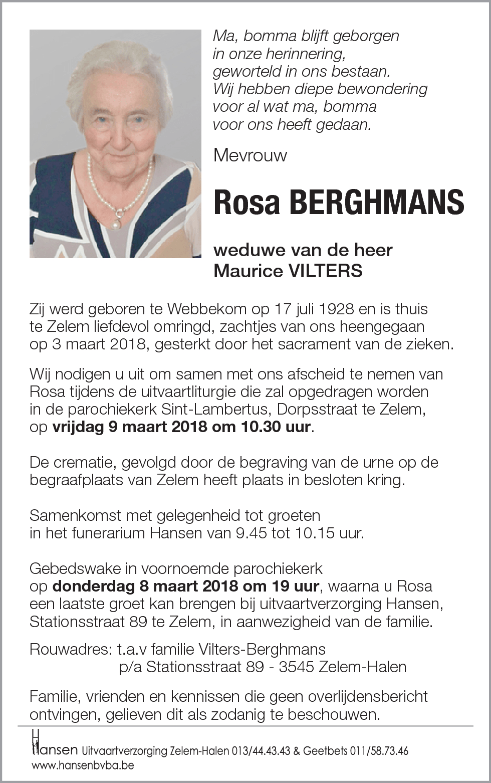 Rosa BERGHMANS