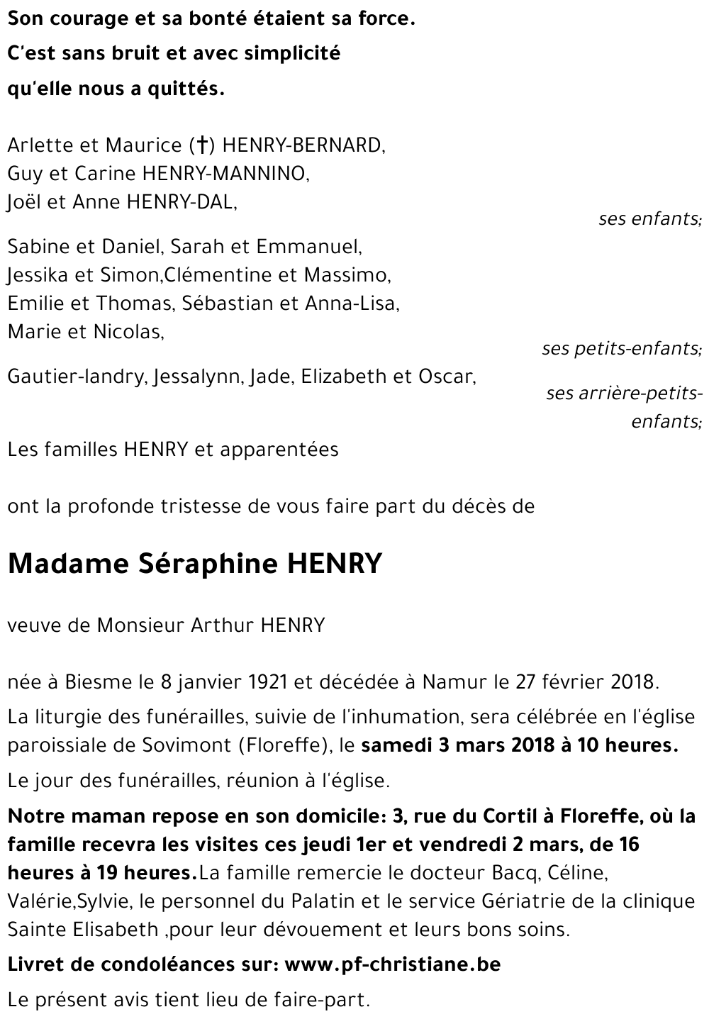 Séraphine HENRY