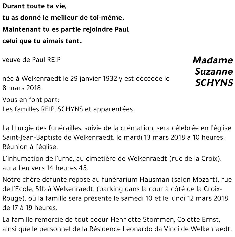 Suzanne SCHYNS