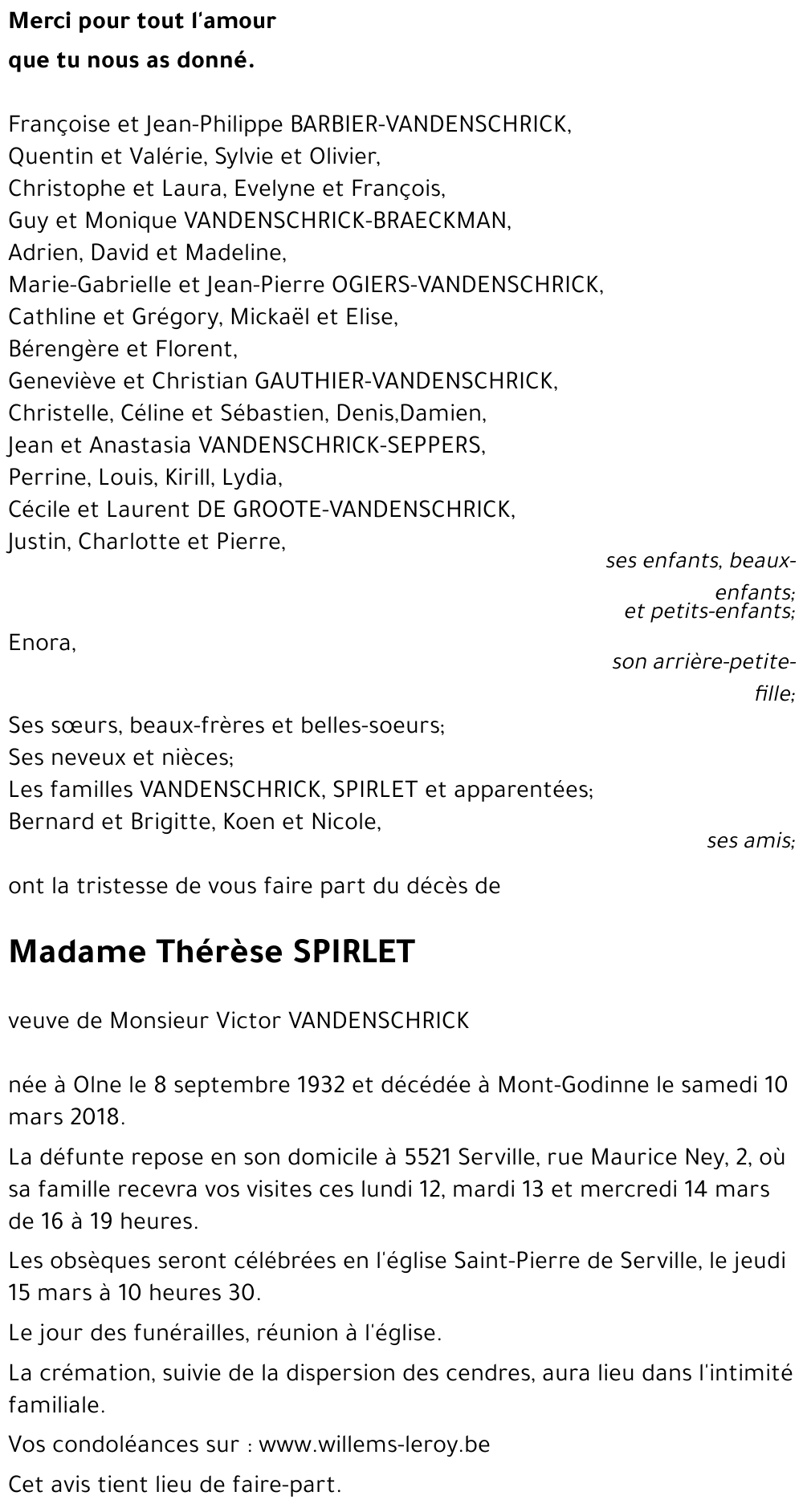 Thérèse SPIRLET