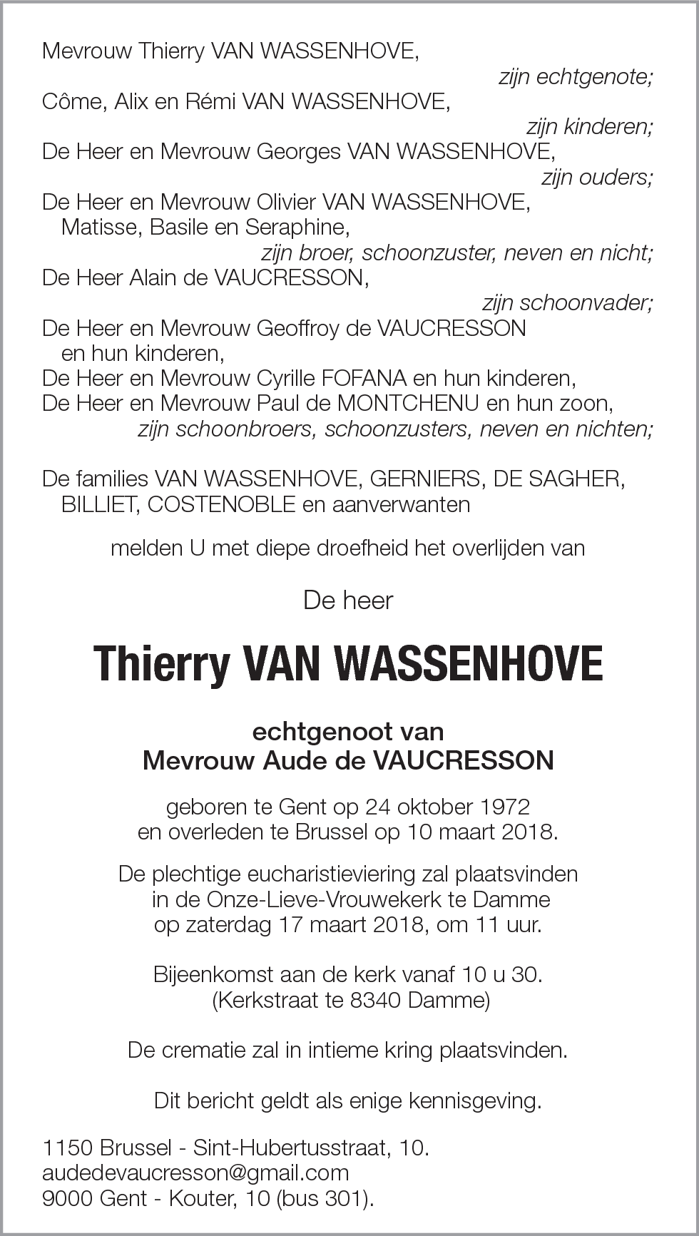 Thierry Van wassenhove