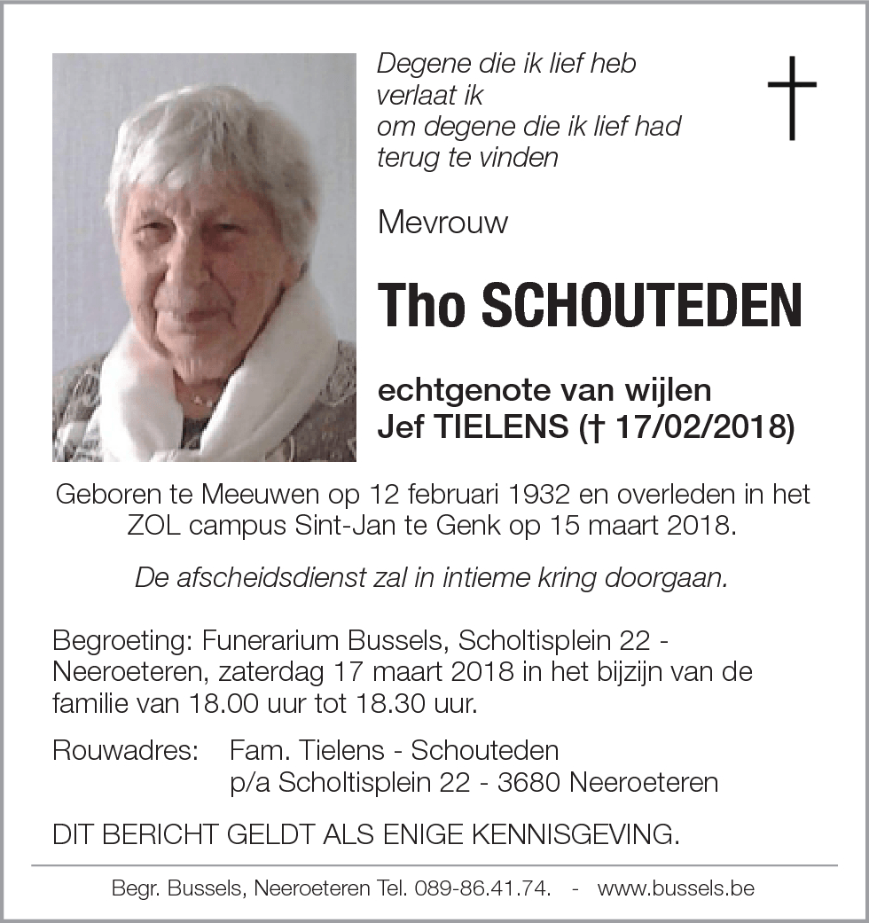 Tho SCHOUTEDEN
