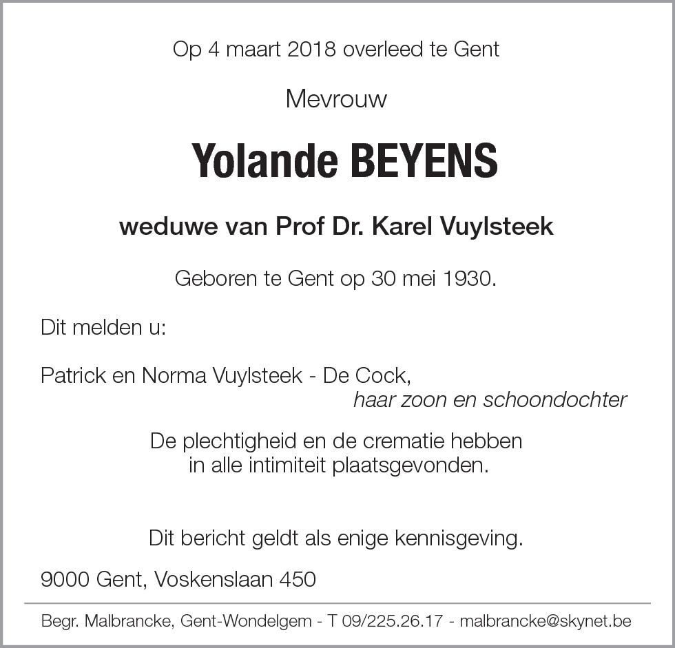 Yolande Beyens
