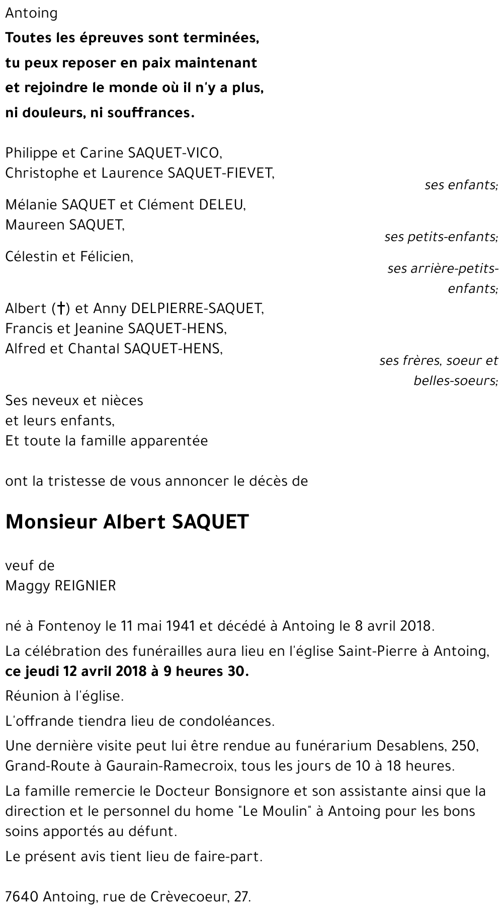 Albert SAQUET