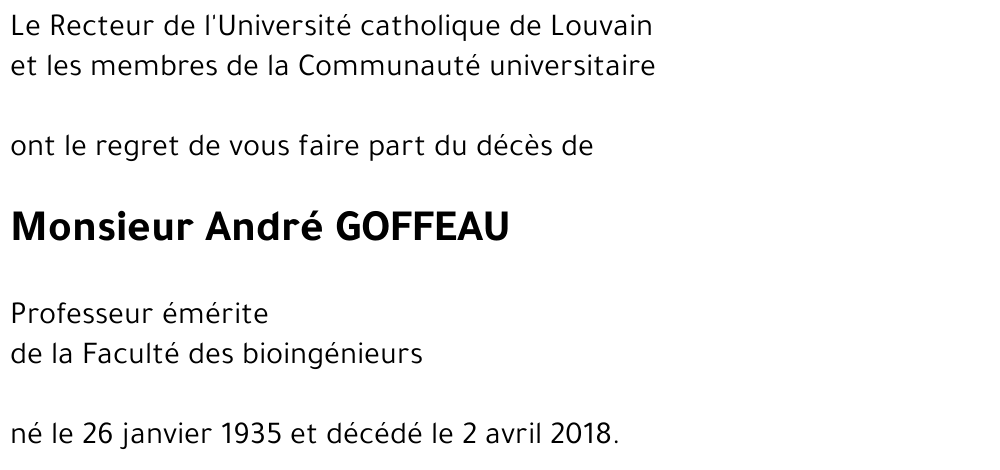 André GOFFEAU