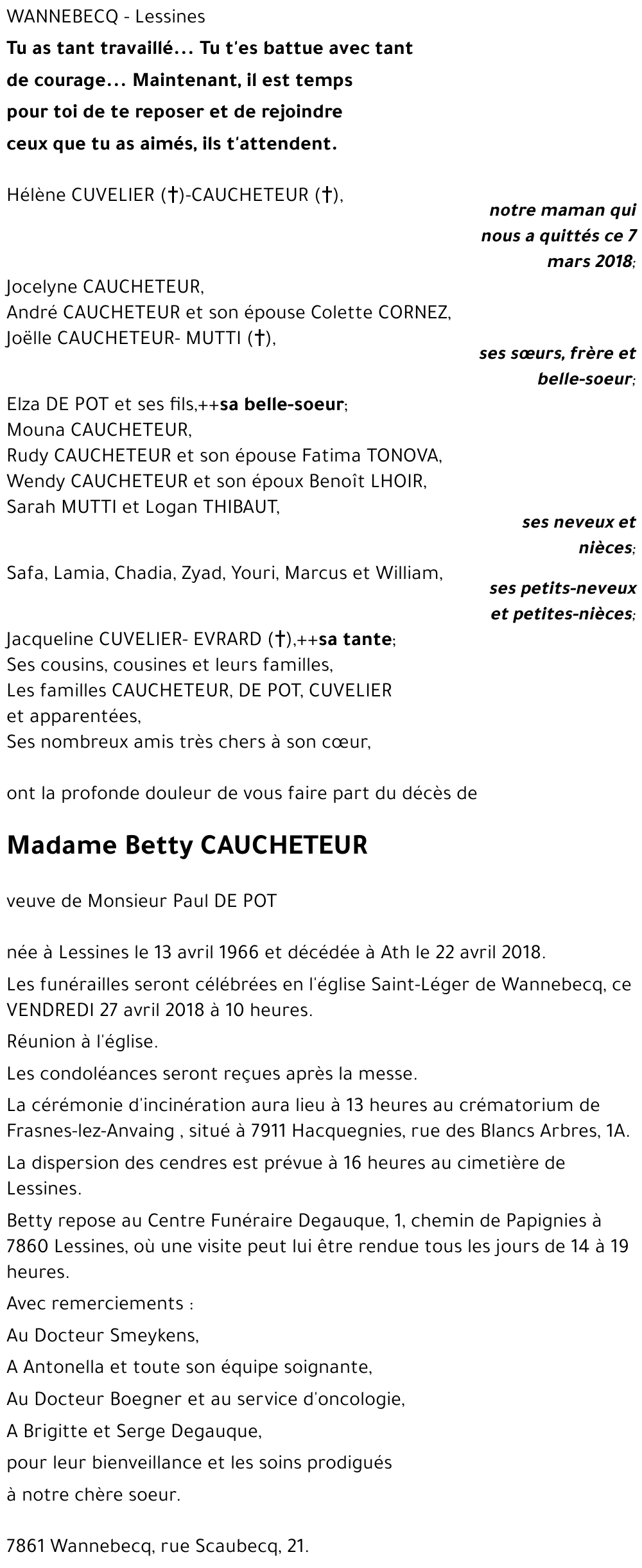Betty CAUCHETEUR