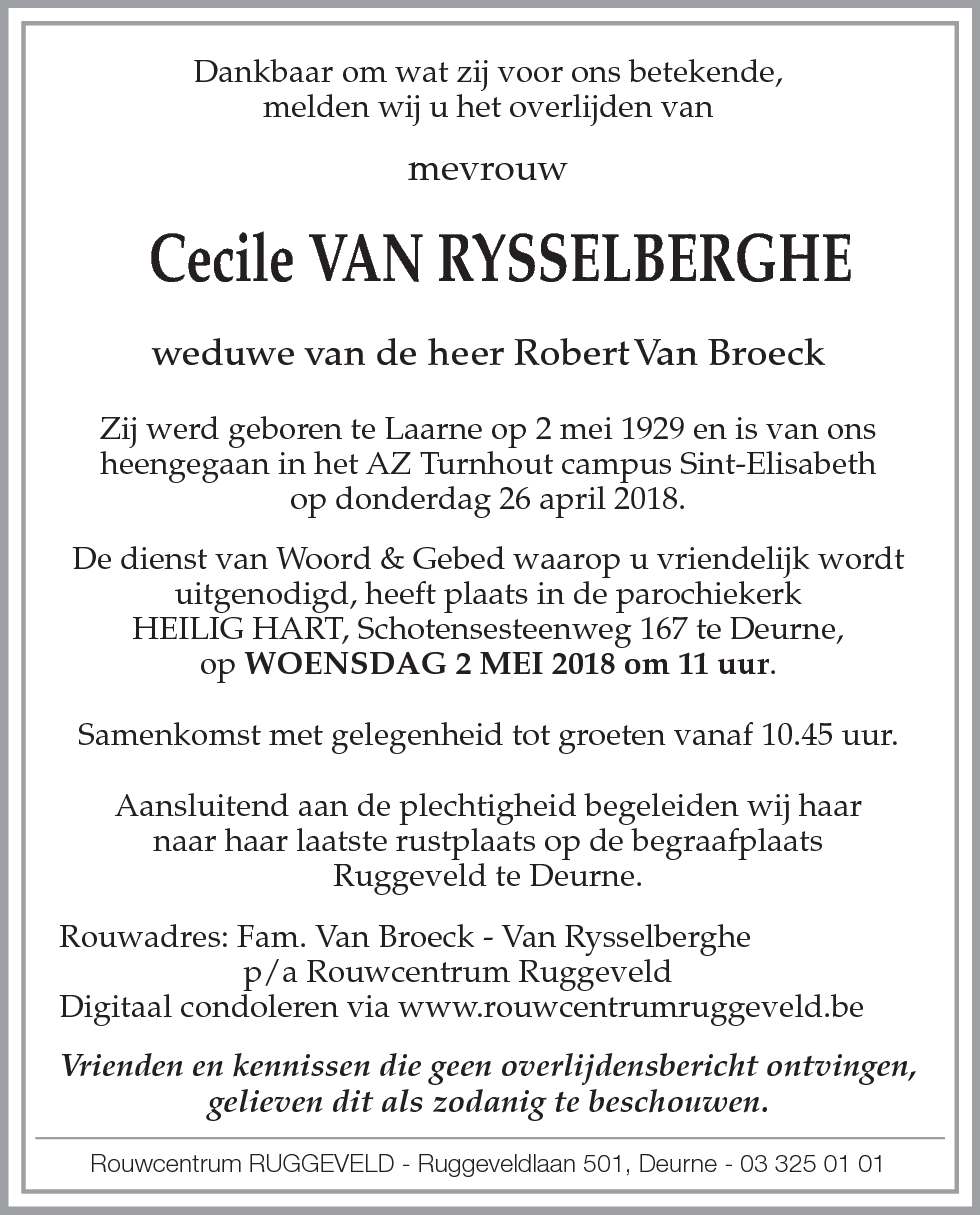 Cecile Van Rysselberghe