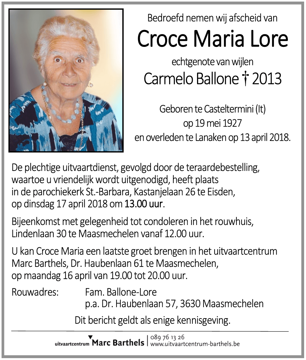 Croce Maria Lore