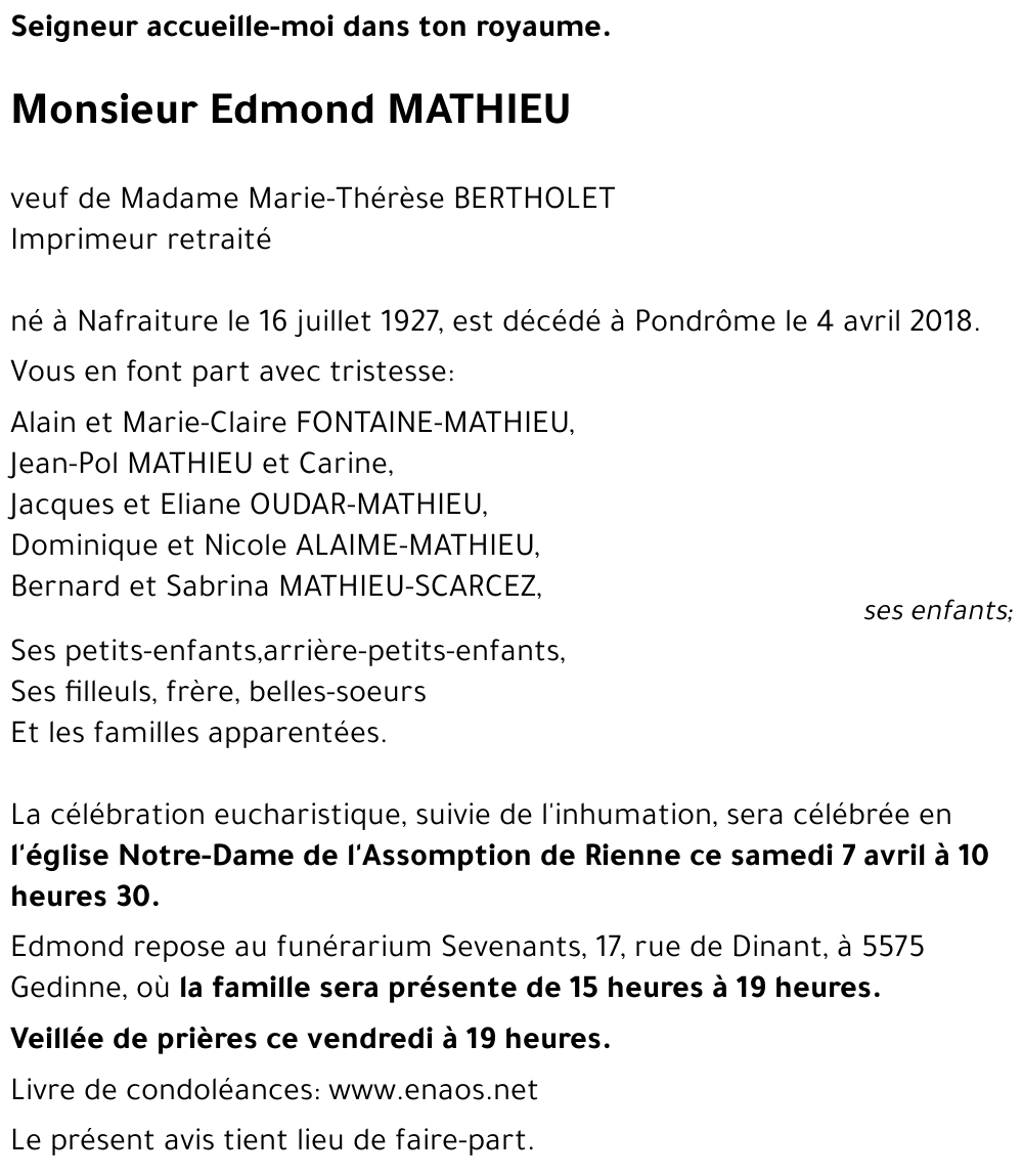 Edmond MATHIEU
