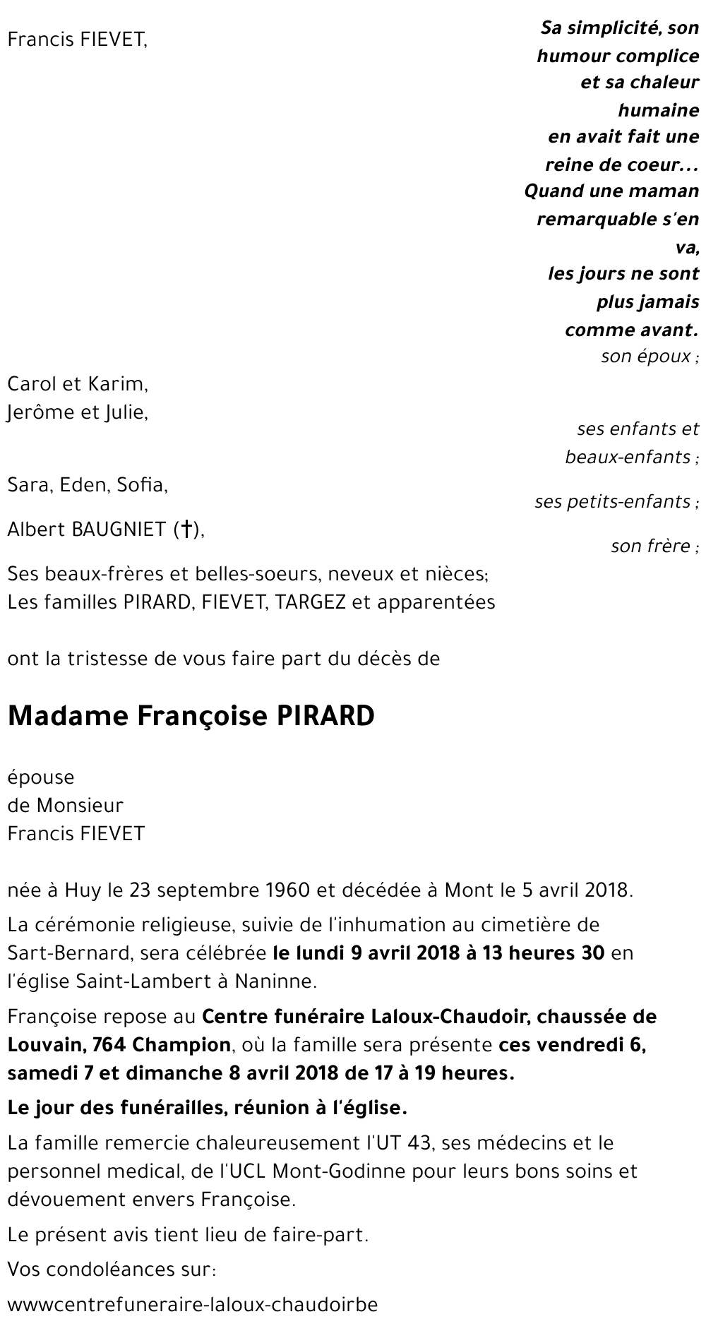 Françoise PIRARD